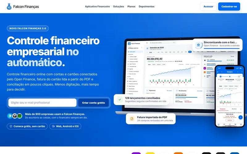 Site do Falcon Finanças