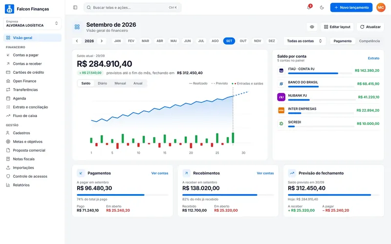 Falcon Finanças 3.0 web