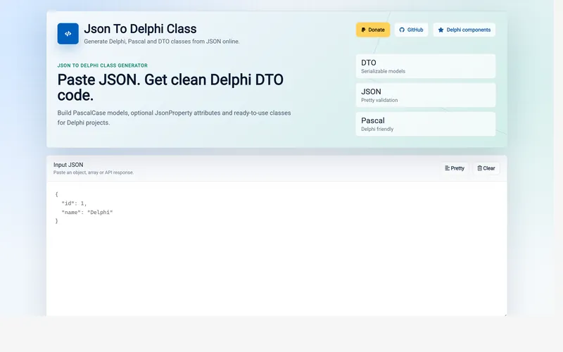 JsonToDelphi